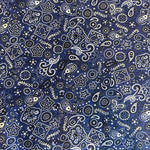 Blue bandana flanel fabric