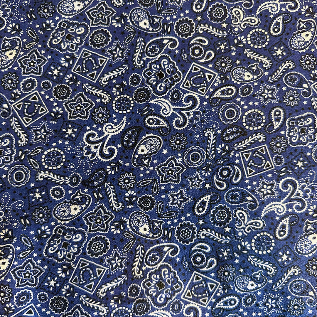 Blue bandana flanel fabric