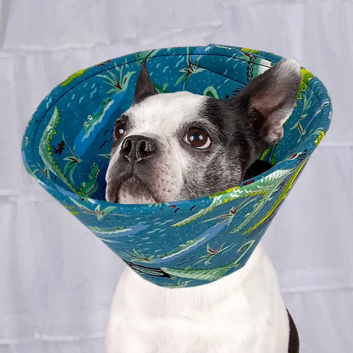 Alligators - Flannel & Foam Soft Dog Cone